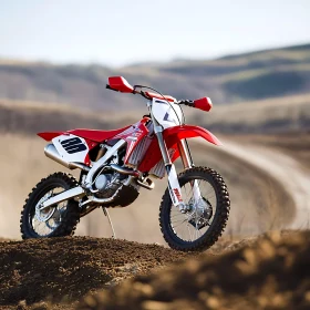 Off-Road Motorcycle on Hill