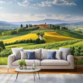 Rolling Hills and Villa in Tuscany