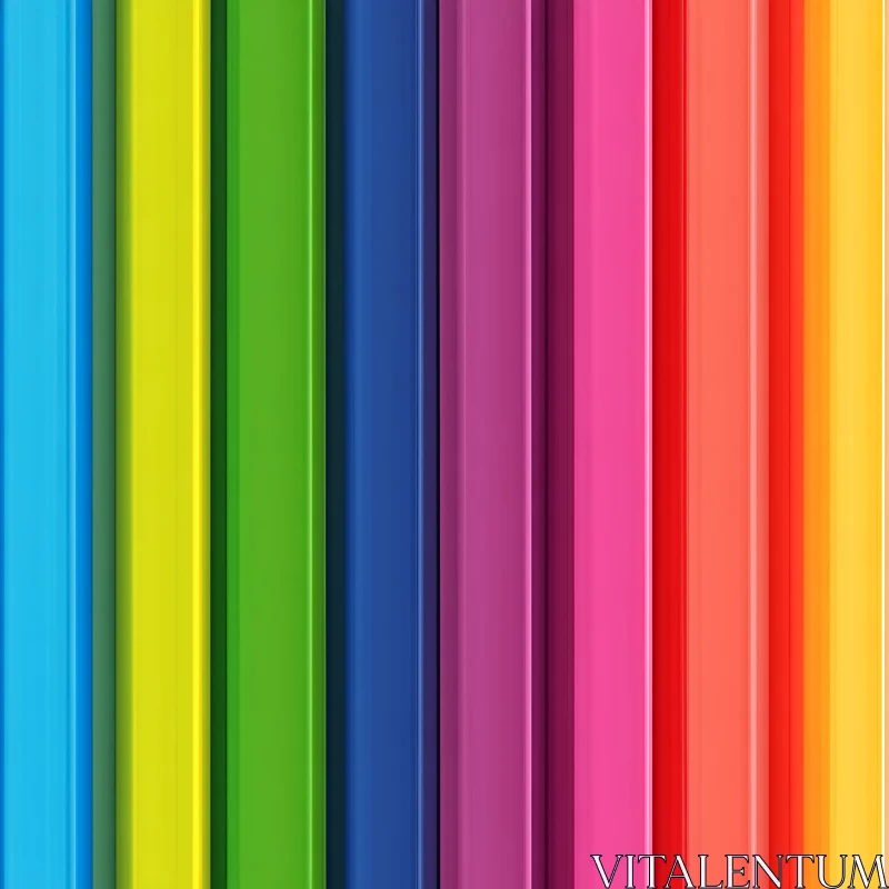 Rainbow Array of Colors AI Image