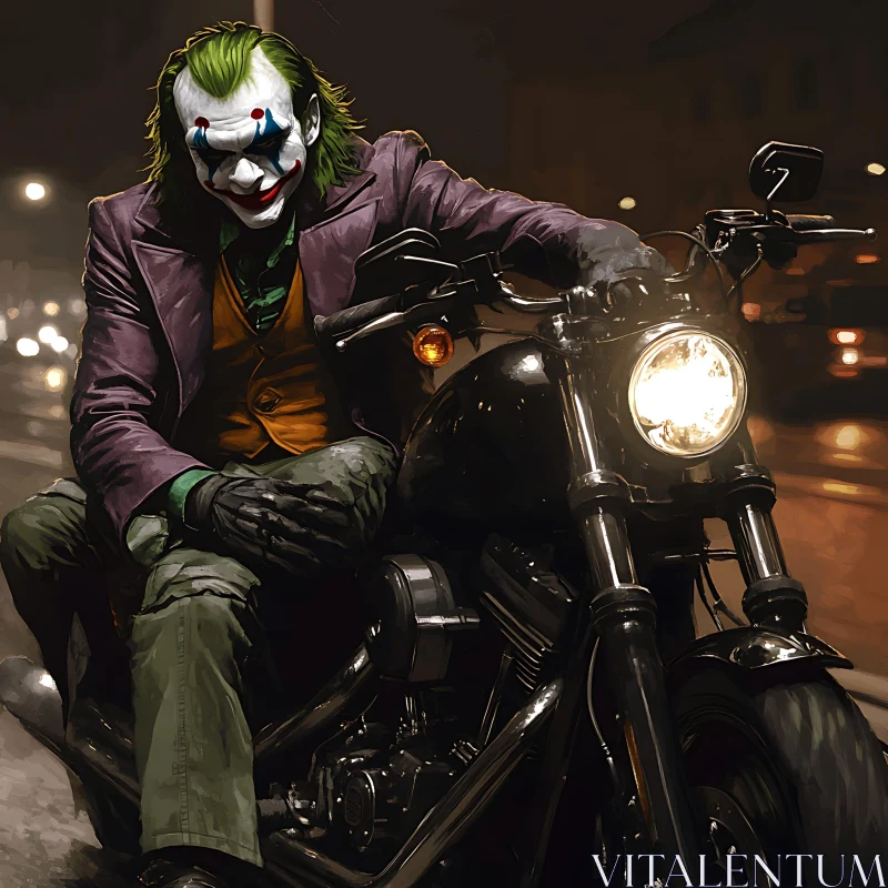 Gotham's Clown Prince of Crime Rides AI Image