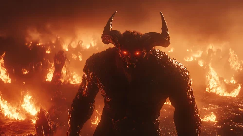 Fiery Demon in Hellscape