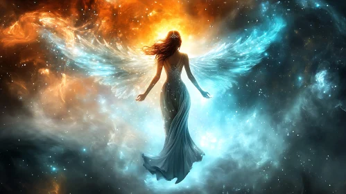 Celestial Angel with Radiant Wings