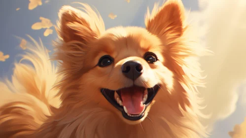 Dreamy Dog Smiling in the Sky: Realistic Caricature Rendering