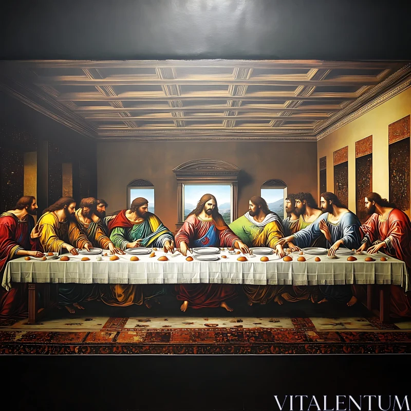 AI ART Classic Religious Painting: Last Supper