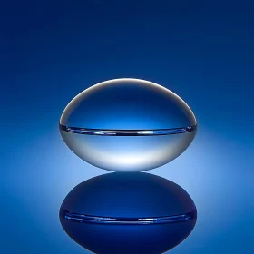 Minimalist Reflective Sphere in Blues