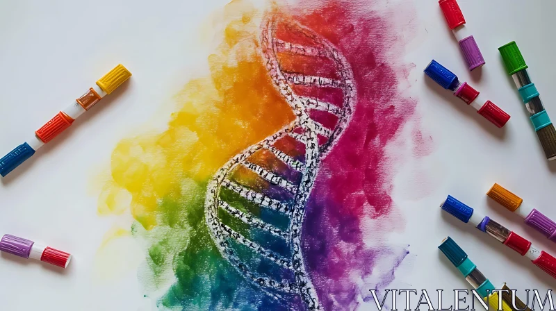 Genetic Code in Watercolor Hues