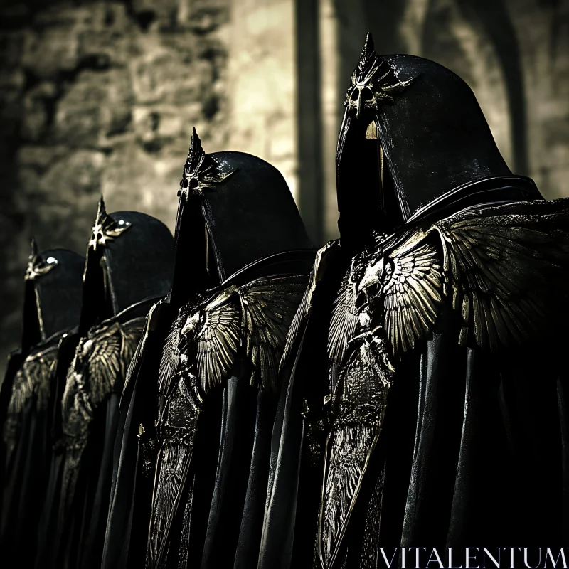 Dark Fantasy: Row of Ominous Figures