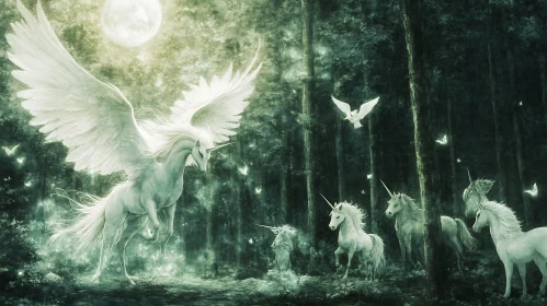 Unicorns under Moonlight