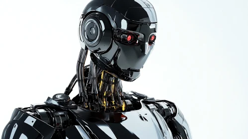 Advanced Cyborg with Red Eyes