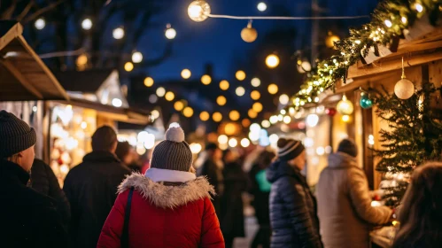 Holiday Market at Night