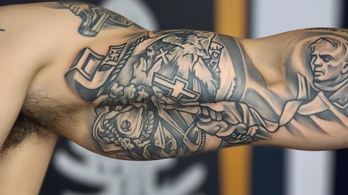 Symbolic Tattoo Design on Arm