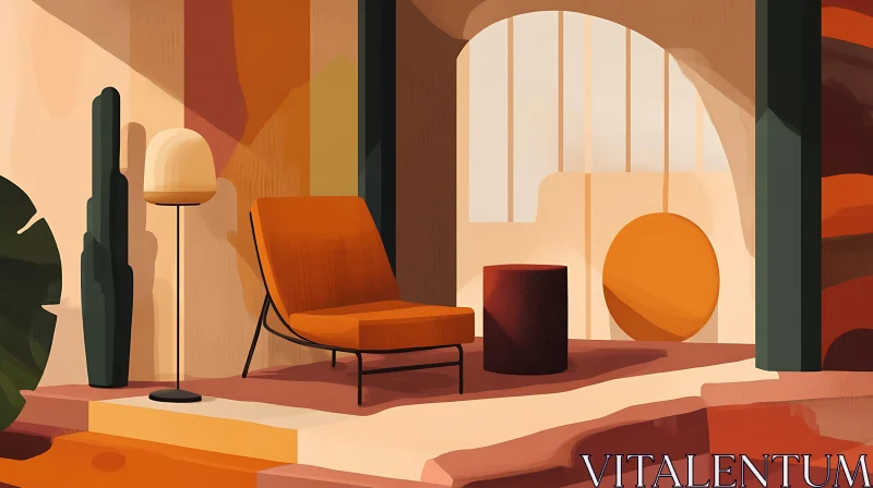 Minimalist Interior Design with Warm Colors