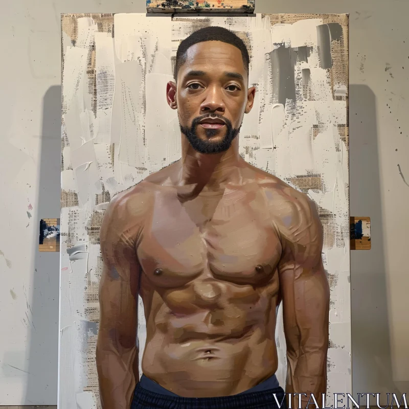 Detailed Portrait of Will Smith in Painting