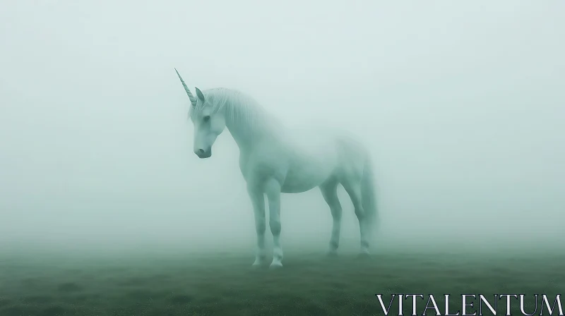 Mystical Unicorn in the Mist