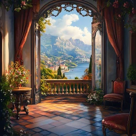 Scenic Balcony Overlooking Lake Como