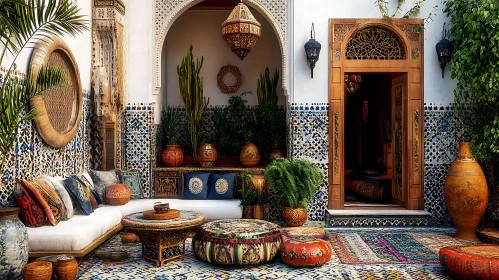 Exotic Moroccan Interior with Lush Decor