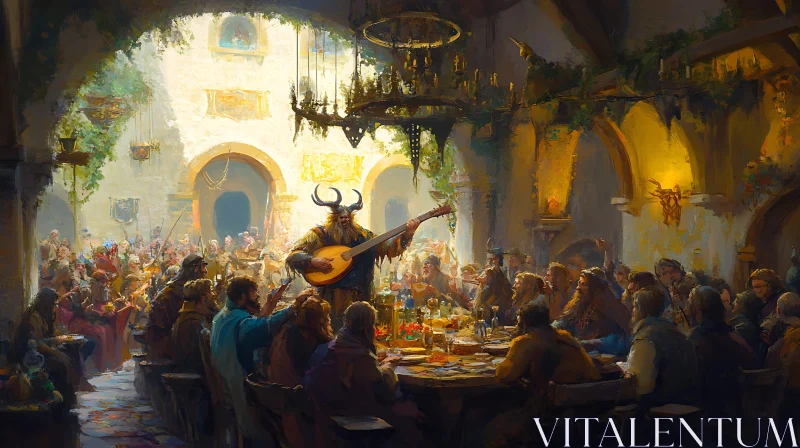Festive Celebration in a Grand Hall Painting