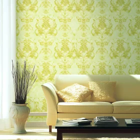 Cozy Living Room with Cream Sofa