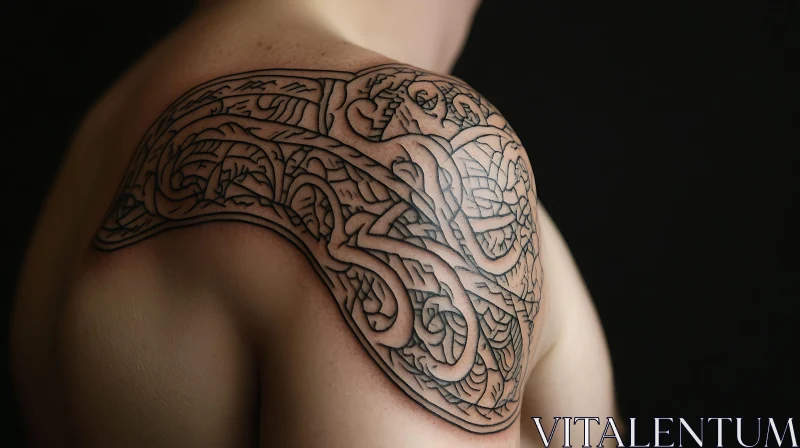 Celtic Pattern Shoulder Tattoo Art