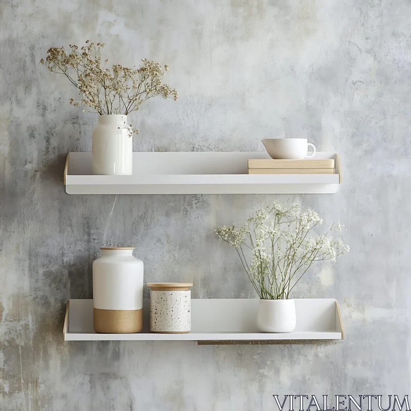 Minimalist Home Decor with Floating Shelves