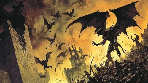Dark Demon Leading Army Wallpaper