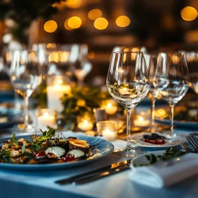 Refined Dining Experience with Soft Lighting