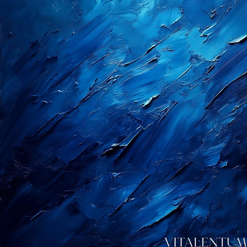 Textured Blue Abstract Art
