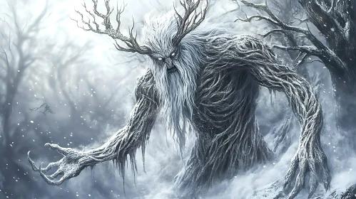 Spectral Forest Guardian Winter Art