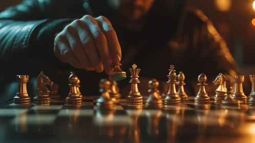 Detailed Chessboard in Action