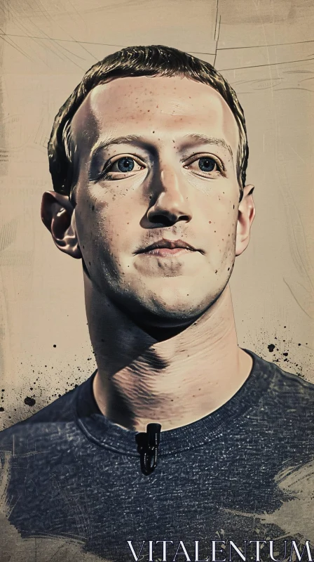 AI ART Realistic Digital Artwork of Mark Zuckerberg