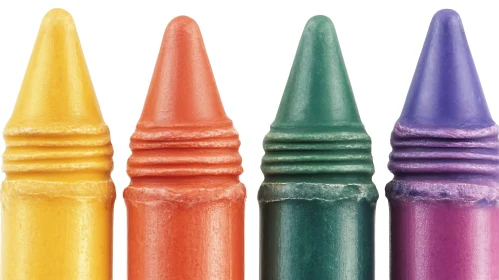 Vibrant Crayons Row Still Life