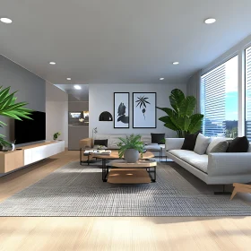 Contemporary Home Interior with Natural Light