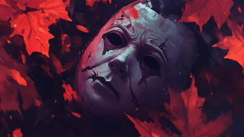 Mask of Horror in Autumnal Hues