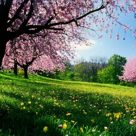 Blossoming Meadow in Spring