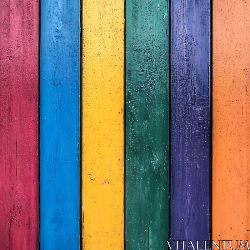 Rainbow Wood Panel