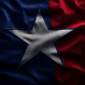 Textured Flag with Central White Star