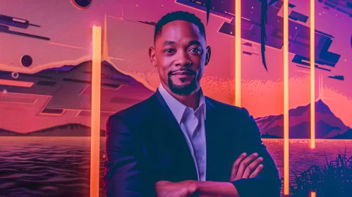 Will Smith Futuristic Digital Artwork