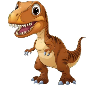 Playful Dinosaur Cartoon Character