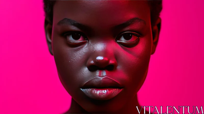 Captivating Portrait of African-American Woman with Short Black Hair