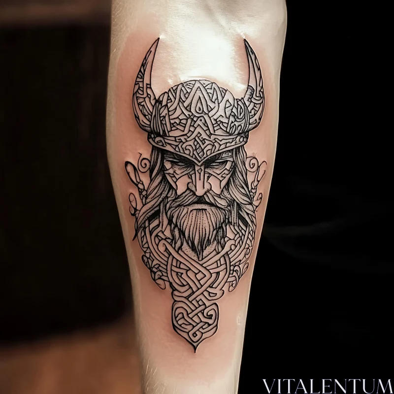 Detailed Norse Warrior Tattoo
