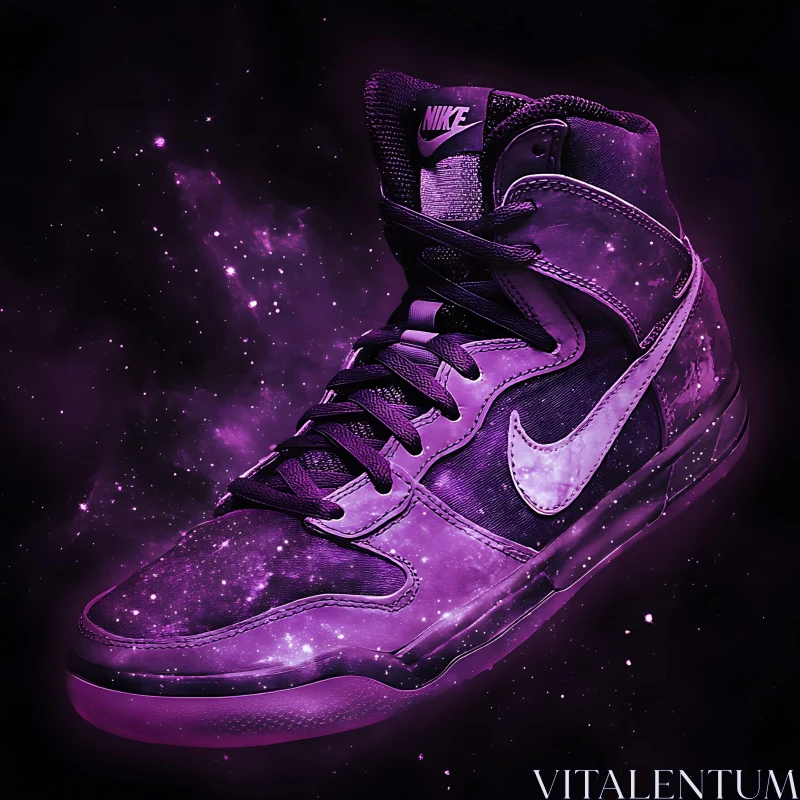 Nike Sneakers in Cosmic Purple AI Image