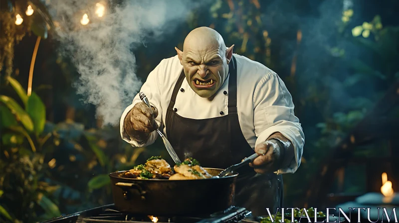 Fantasy Chef Prepares Meal