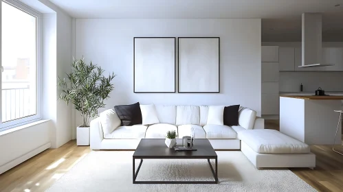 Minimalist Home Decor with White Sofa