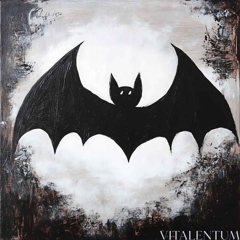 Monochrome Bat in the Night