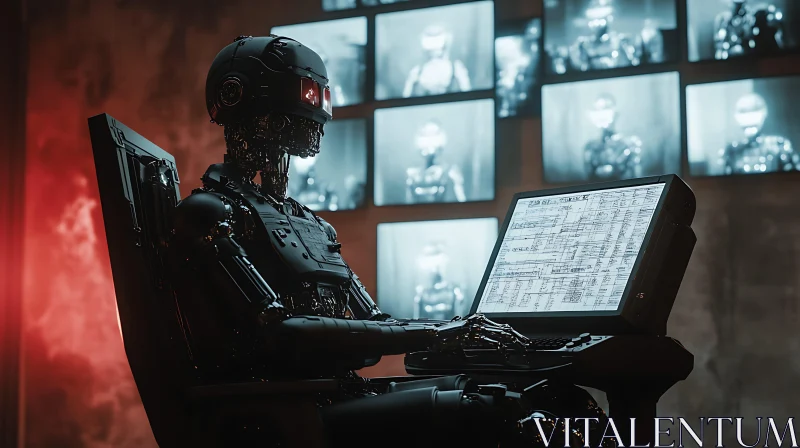 Cyborg Analyst at Work AI Image