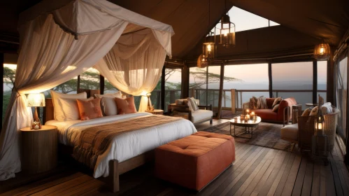 Luxury Safari Tent in Zanzibar | Earthy Palette | Serene Atmosphere