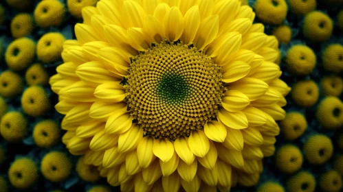 Solarized Sunflower: A Symphony of Symmetry in Nature