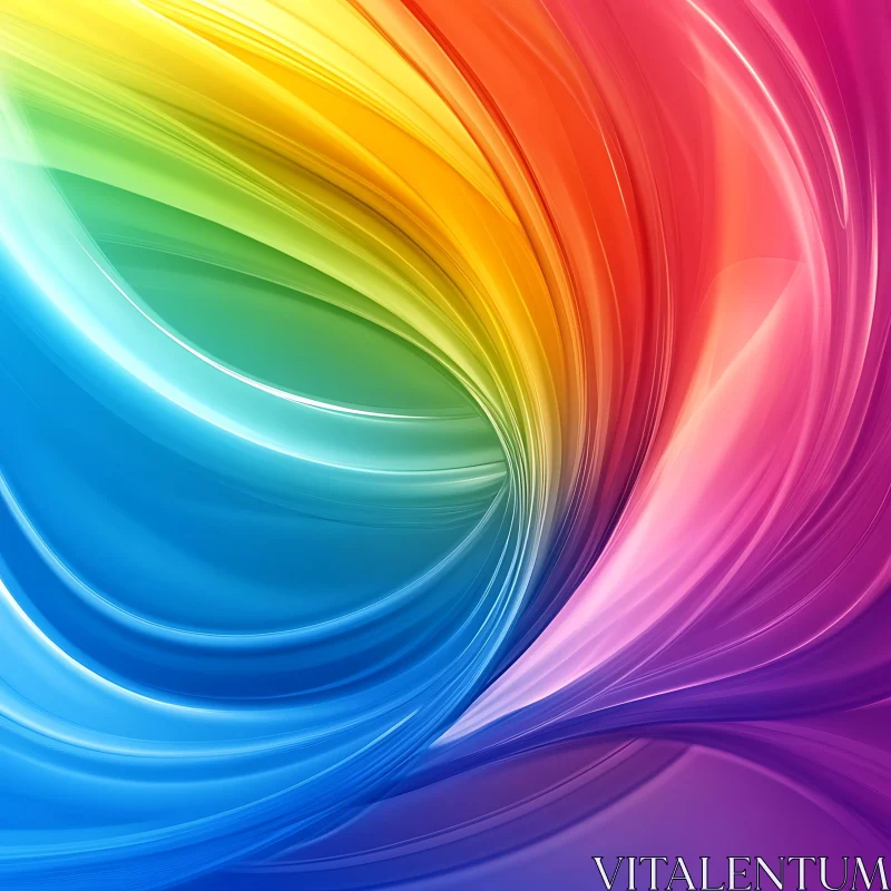 Colorful Waves Abstract Design AI Image