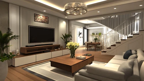 Modern Home Interior with Cozy Furniture