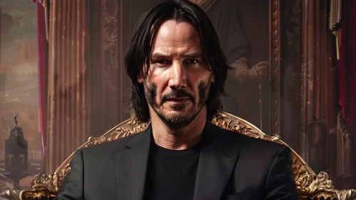 Keanu Reeves Regal Portrait